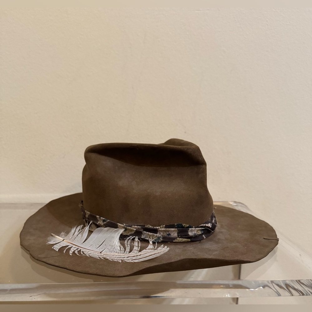 Nick Fouquet Hat Bandana Distressed Brown